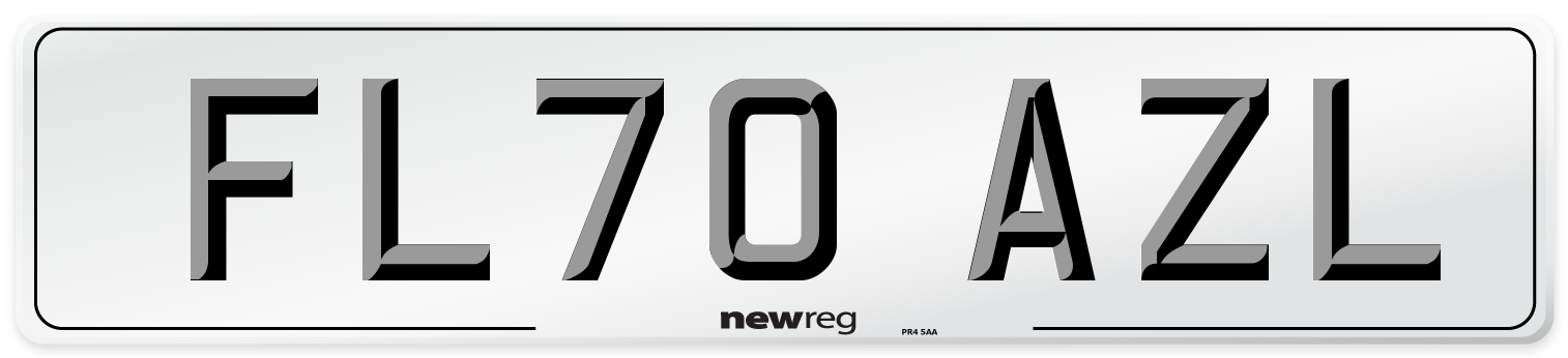 FL70 AZL Number Plate from New Reg